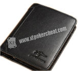 Escáner de cuero del póker de la cartera del hombre plegable para el dispositivo de engaño del póker