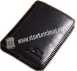 Escáner de cuero del póker de la cartera del hombre plegable para el dispositivo de engaño del póker