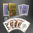 Naipes plásticos de Modiano/tarjetas de oro del casino del trofeo para el póker de Tejas