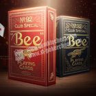 Naipes invisibles de papel de oro de la abeja PLC066 para el bacará/la veintiuna