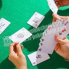 Naipes invisibles de Mahjong del papel blanco y negro del PVC para el analizador del póker