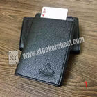 Cambiador electrónico de la tarjeta de la cartera del póker del dispositivo de cuero del tramposo para el truco mágico