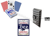 Eco - tarjetas marcadas del póker del tamaño amplio amistoso de la abeja/naipes de índice enormes