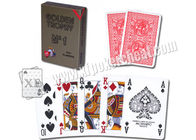 El plástico antiguo del trofeo de Italia Modiano marcó las tarjetas del póker rojas \ azul para el póker Scaner