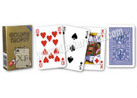 Tarjetas marcadas del póker del plástico de oro del trofeo de Modiano del italiano para el lector de tarjetas del póker