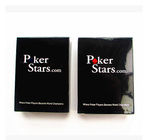 Naipe plástico del rojo azul de la estrella del póker para los apoyos de juego con índice de 2 jumbo