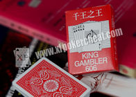 Naipes de Paper del casino de rey Gambler Marked con tamaño del puente