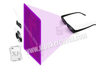 Vidrios púrpuras plásticos de la perspectiva para los apoyos/el tramposo de juego del póker