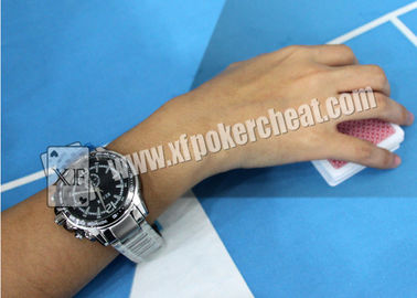 Analizador del póker de la cámara del reloj del cuero de la tinta invisible para explorar naipes de la marca