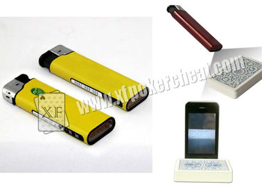 Cámara del IR Zippo del encendedor del amarillo del analizador del póker/cámara espía plásticas del mechero